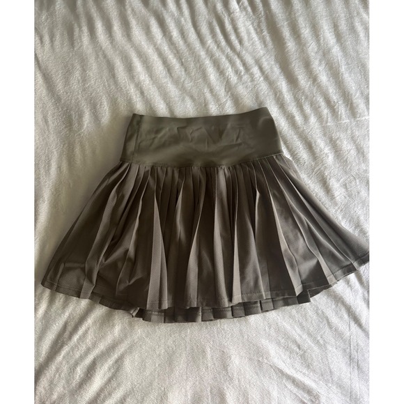 VSX Pants - VSX Victoria's Secret Pleated Tennis Skort Olive Green Mesh Athletic Skirt Med